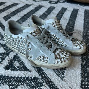 Studded Silver Golden Goose